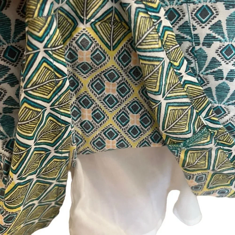 Women's Prana Blue and Green A-Line Skirt Size 6 - Picture 3 of 5